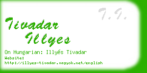 tivadar illyes business card